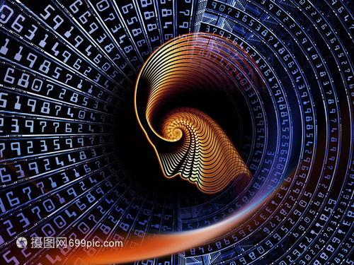 人數(shù)字系列適合科學信息技術教育項目背景的象征人類概況數(shù)字的成